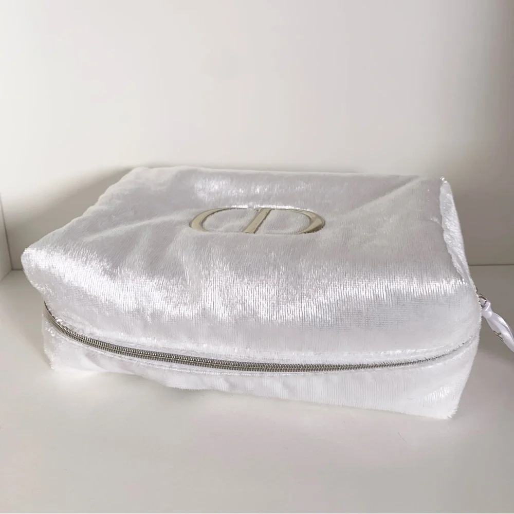 Dior furry zippy pouch